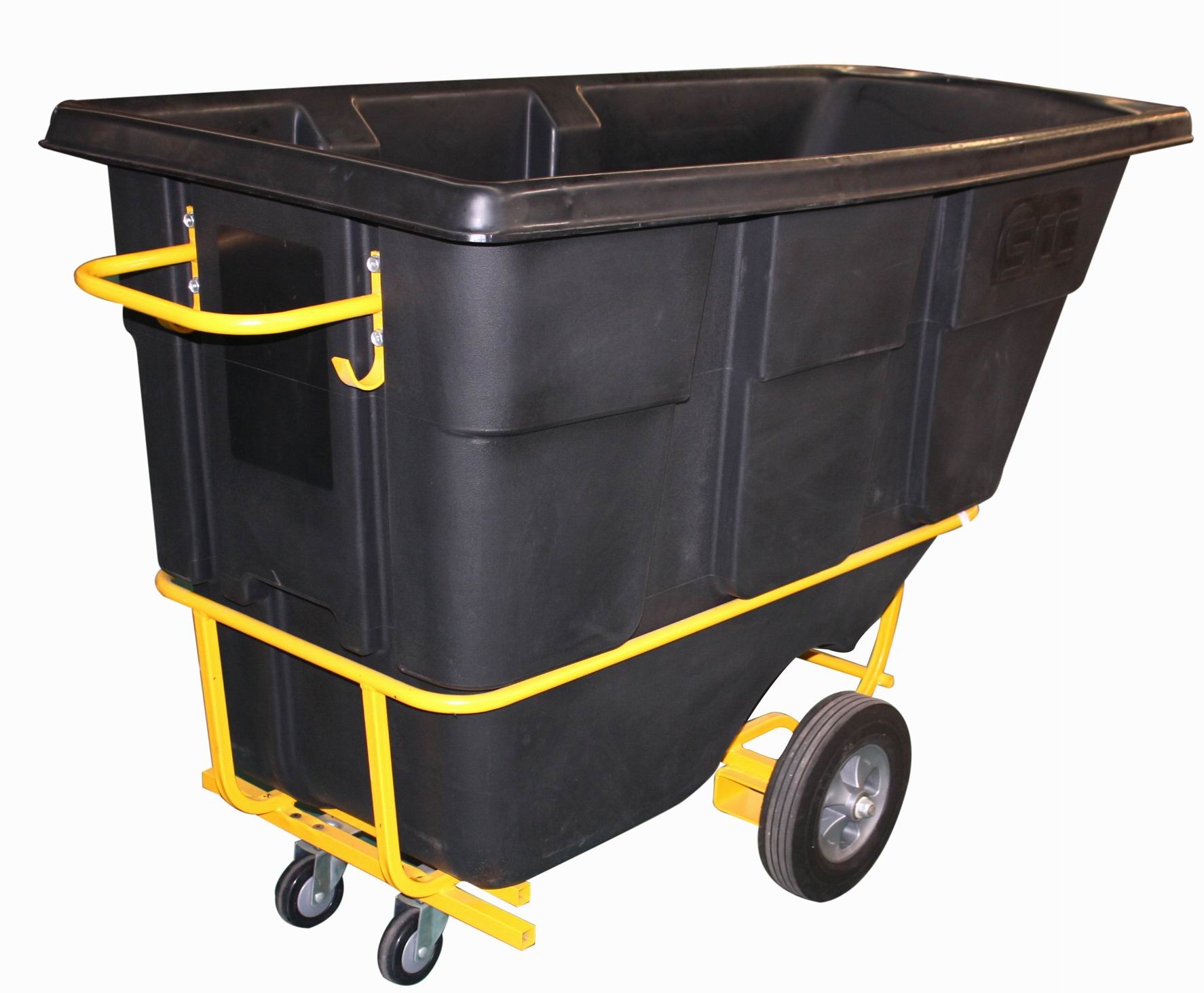 400Litre Black Rotational Molded Heavy Duty Tilt Trucks