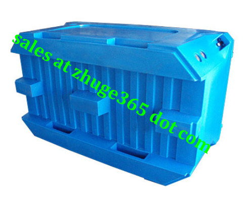 rotomolded 800liter blue insulated fish container seafood processing insulated container rotomolded coolers insulated fish container