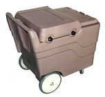Hot Sell Durable PE Brown 110Litre Ice Cart Ice Caddies for Hotels