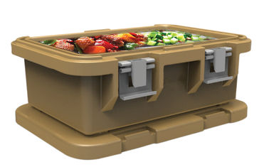 Brown Durable 15cm Depth Full Size Insulated GN Food Pan Carrier