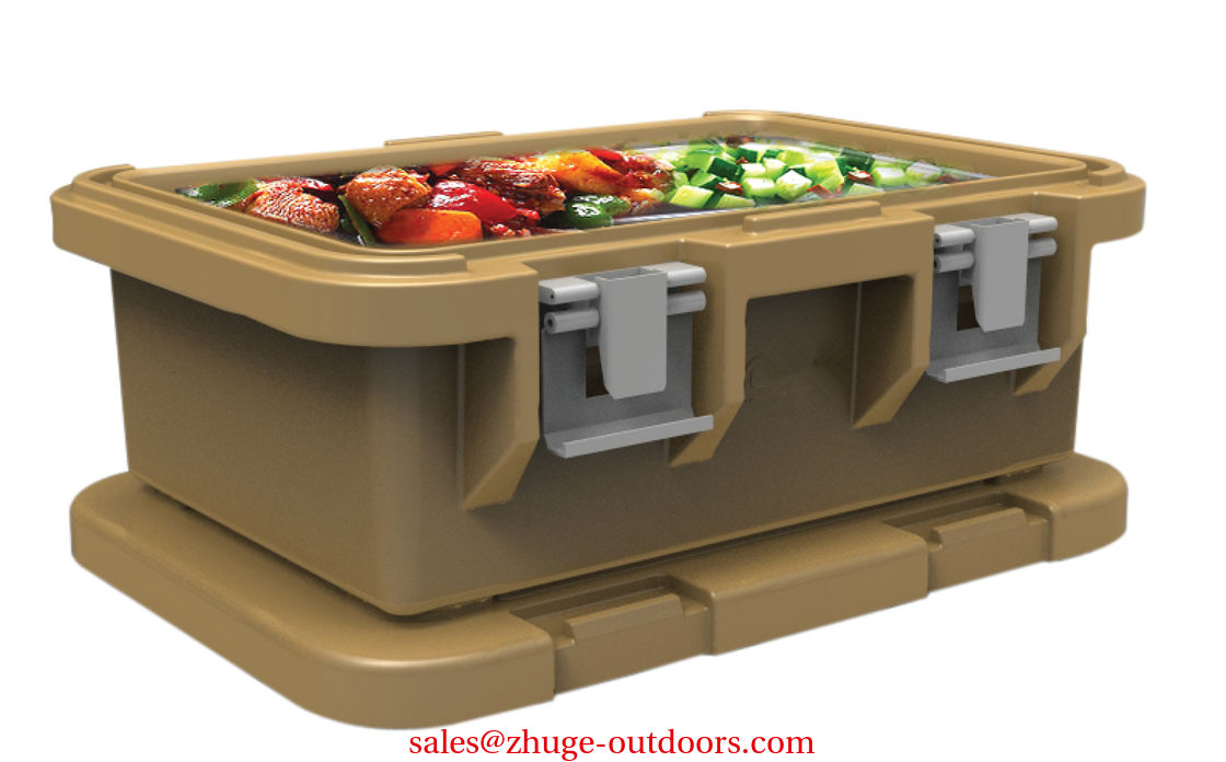 Brown Durable 15cm Depth Full Size Insulated GN Food Pan Carrier